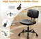 Armless Desk Chair, Adjustable Height Rolling Swivel Computer Task Chair without Arm for Small Space, Small Home Office Chair with Wheels and Lumbar Support